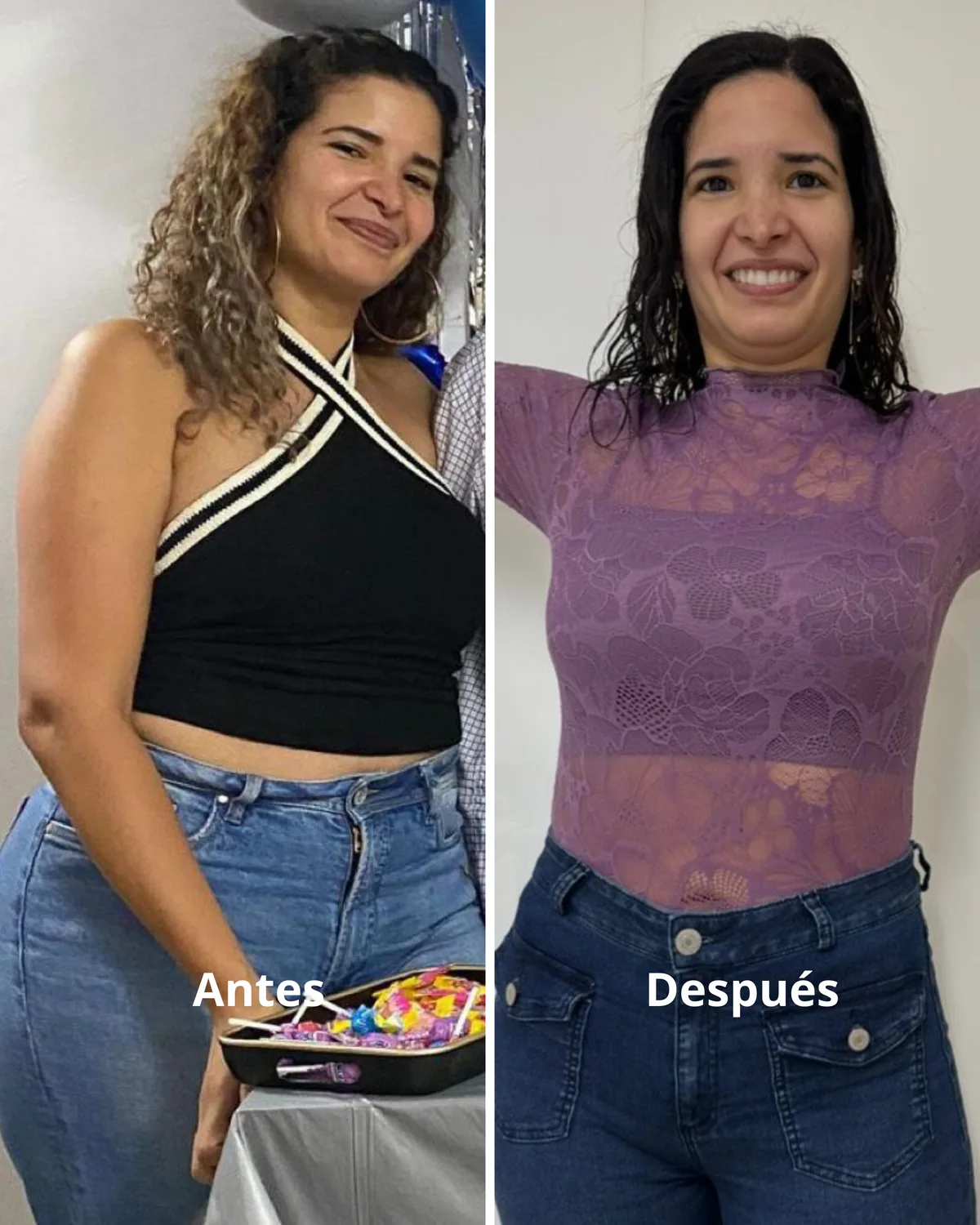 Antes y después · Daniela R.